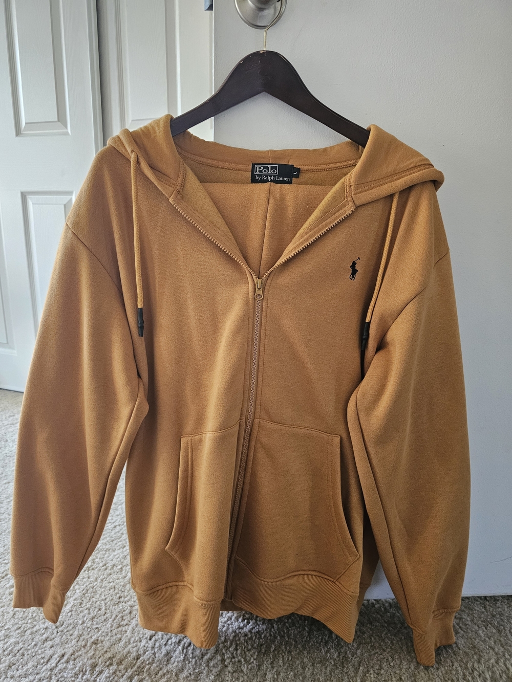 NWOT - POLO BY RALPH LAUREN GOLD ZIP-UP HOODIE WITH MATCHING JOGGERS SET - LARGE